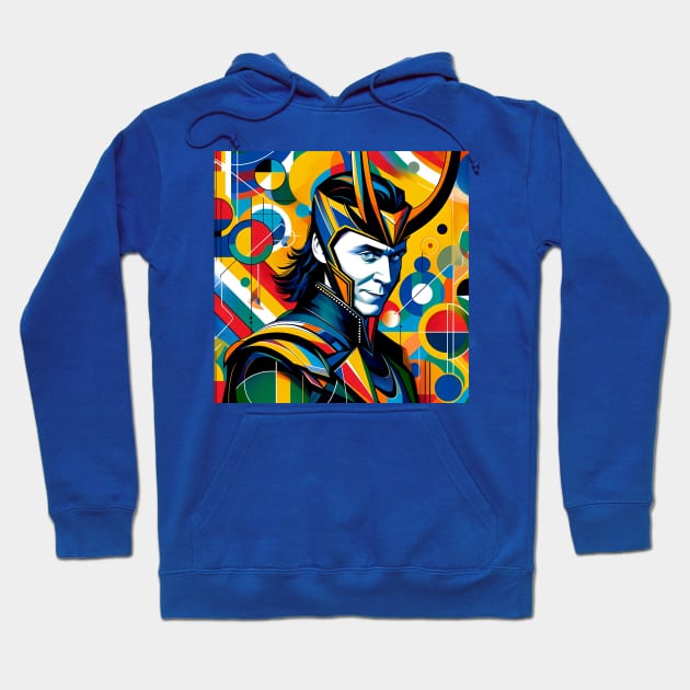 Loki: Abstract Modern Hoodie by Delulu Designs